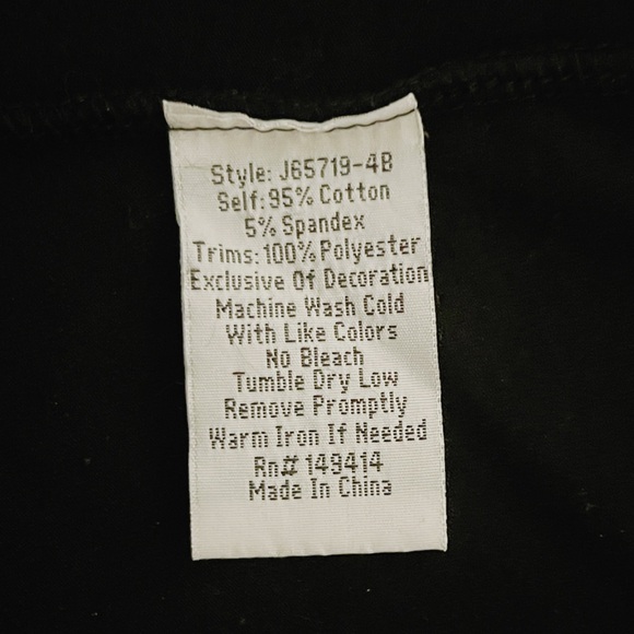 Johnny Was Paola Leggings Embroidered Floral Black Small - Picture 3 of 6